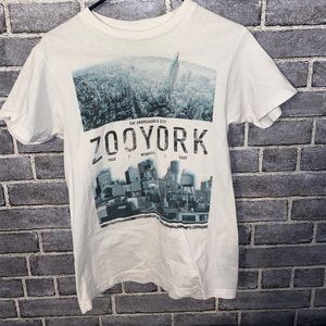 Men’s S White Graphic T-Shirt